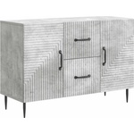 vidaXL Служебен шкаф с чекмедже Бетонно сиво 89 x 34, 5 x 60 см (894888)