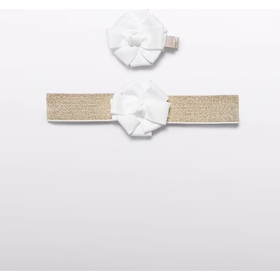 Abel & Lula Set čelenky s klipem květiny bílý