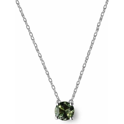 Vltavín Moldavite Stříbrný náhrdelník s vltavínem P34 0018
