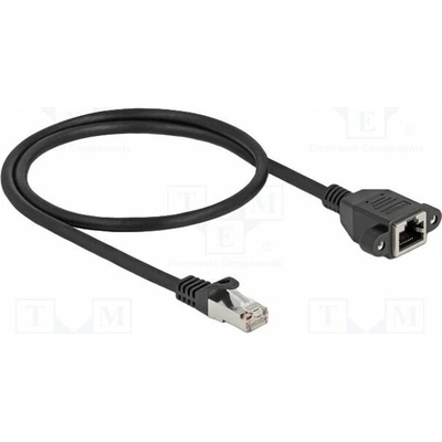 Delock 90774 Prodlužka Ethernet S/FTP Kat: 6a 0,5m černý