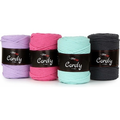Vlna-hep Cordy šňůry 5mm - 8107 královská modrá