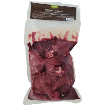 Yoggies B.A.R.F. Kuřecí játra se srdíčky 1 kg