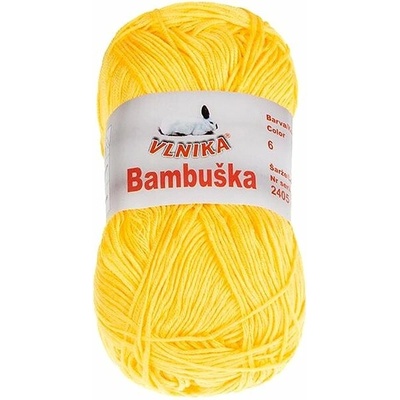 BELLATEX Priadza Bambuška 50 g – 6 žltá