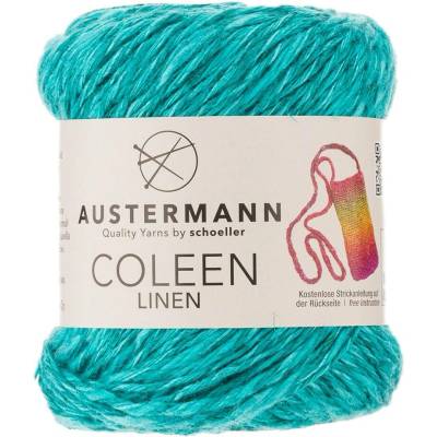 Austermann COLEEN LINEN - 60% len, 25% bavlna, 15% viskóza - Ručně pletací příze Barva: 007 TURQUOISE