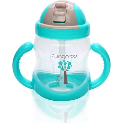 Cangaroo Чаша с пластмасова сламка Cangaroo - Синя, 280 ml (103660)