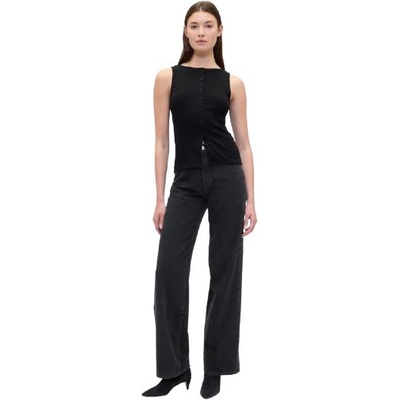 GAP V-hr wide leg black pima 33long