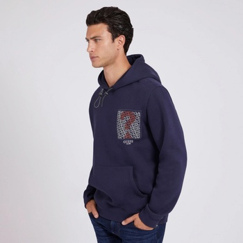 GUESS ERMES HOODIE FLEECE M2BQ20KBD10-G7V2 Tmavě modrá