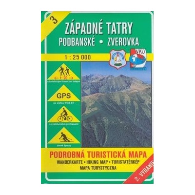 Západné Tatry Podbanské Zverovka 1 : 25 000 -- 3 Podrobná turistická mapa