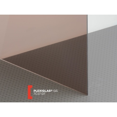 Röhm Plexiglas GS 8 mm 7C27 propustnost 2% 1010 x 2030 mm hnědé kouřové 1 ks