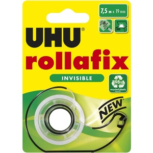 UHU самозалепваща лента Rollafix Invisible Dispenser Blister 7.5 м