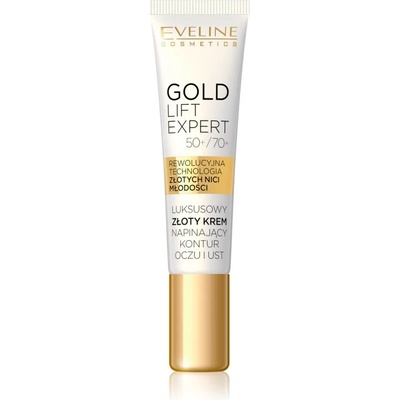 Eveline Cosmetics Gold Lift Expert изглаждащ крем за зоната около очите и устните 15ml
