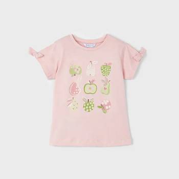 Image 1 of MAYORAL Тениска къс ръкав плодове в розово и зелено за мини момиче Mayoral