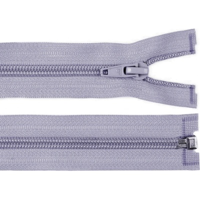 Spirálový zip No 5 délka 30 cm bundový POL, malé, 689 šedofialová světlá