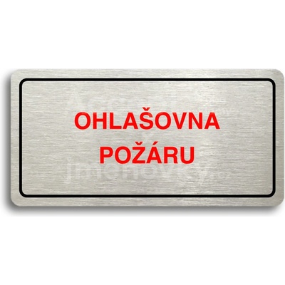 ACCEPT Piktogram OHLAŠOVNA POŽÁRU - stříbrná tabulka - barevný tisk