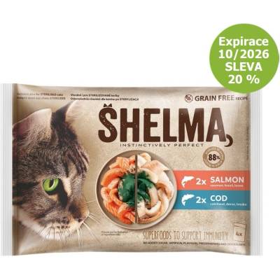 Shelma Cat losos treska 4 x 85 g