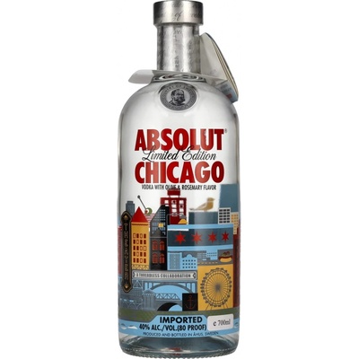 Vodka Absolut Chicago 40% 0,7 l (holá láhev)