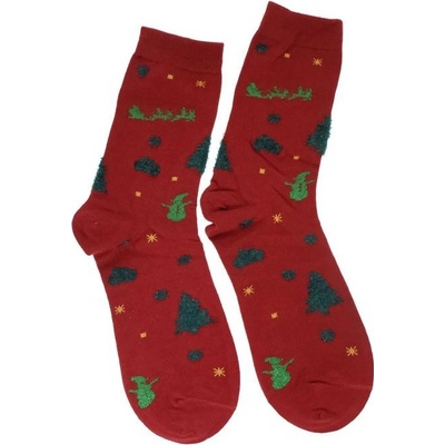 Dámske ponožky CHRISTMAS červené