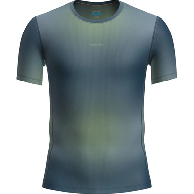 Icebreaker Мъжко мериносово термобельо Icebreaker Merino 75 Cool-Lite Feather S/S Crewe AOP Sport shirt - Atlantis / Flint Blue / Seaglass (015-2351-0113)