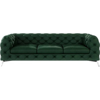 ROPEZ Тъмнозелен кадифен диван 243 cm Chelsea - Ropez (Chelsea Sofa 3os. Riviera 38 Srebrne)