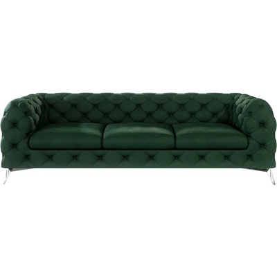ROPEZ Тъмнозелен кадифен диван 243 cm Chelsea - Ropez (Chelsea Sofa 3os. Riviera 38 Srebrne)