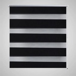 vidaXL Зебра щора 70, 9x120 см Ширина на плат 66, 7 см черна (240196)