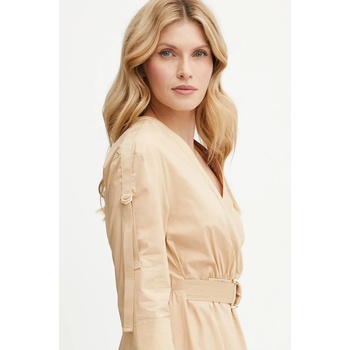 LIU JO Памучна рокля Liu Jo в бежово дълга разкроена WA5170. T4390 (WA5170.T4390)