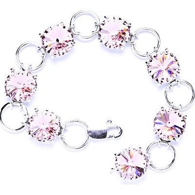 Čištín stříbrný s krystaly Swarovski Rivoli Light rose R 1188