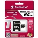 Pamäťové karty Transcend microSDXC 64GB UHS-I U1 + adapter TS64GUSDU1