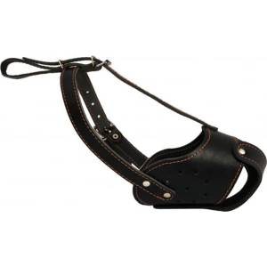 COLLAR Кожена намордник за куче Collar черен - staff