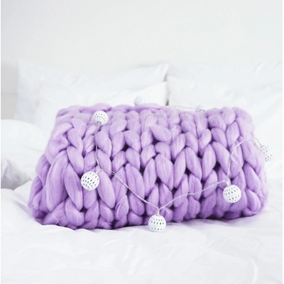 EMI Pletená deka fialová