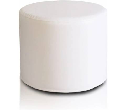 ECOPUF Taburetka - ROLLER - ekokoža E1 - Biela