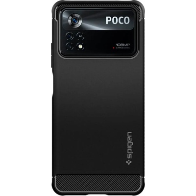 Spigen Противоударен Калъф за Xiaomi Poco X4 Pro 5G, Spigen Rugged Armor Case, Черен (ACS04541)