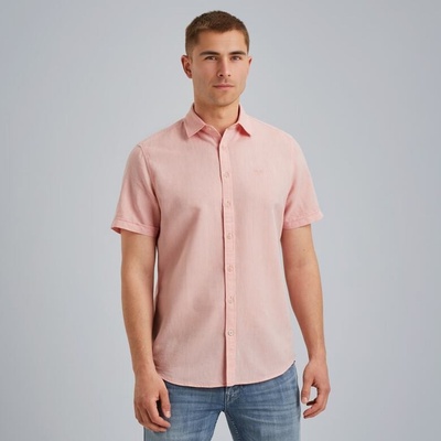 PME Legend pánská lněná košile krátký rukáv ctn linen 2 tone 3067