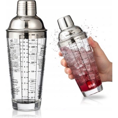 Šejker na drinky Klausberg sklenený 400 ml s receptami