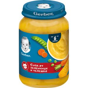 Gerber пюре супа телешко и зеленчуци - 190 г