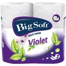 Toaletní papíry Big Soft Violet parfémovaný bílý 2-vrstvý 190 útržků 4 ks