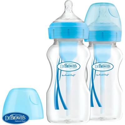 Dr.Browns fľaša antikolik Options široké hrdlo plast modrá WB92602 2x270ml