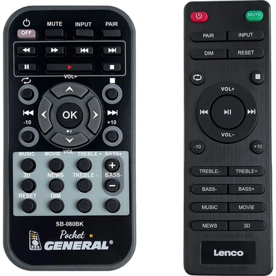 GENERAL Lenco sb-080bk - дистанционно управление дубликат (sb-080bk)