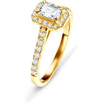 Image 1 of SAVICKI Годежен пръстен: жълто злато. бял сапфир