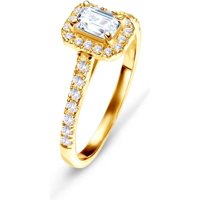 SAVICKI Годежен пръстен: жълто злато. бял сапфир