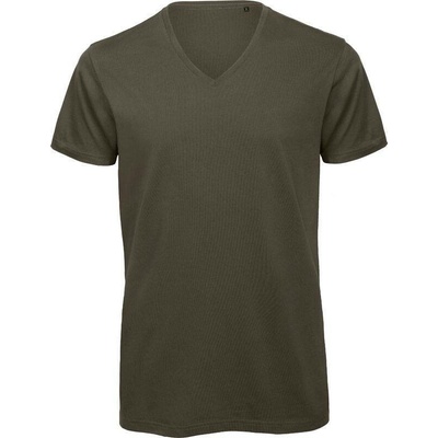 B&C Inspire V T Men s výstřihem do V hnědá khaki