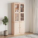 vidaXL Шкаф витрина ALTA, 77x35x186, 5 см, бор масив (353949)