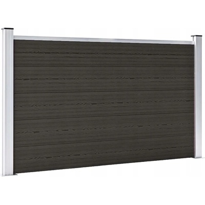 vidaXL Plotový dílec WPC 180 x 105 cm černý