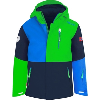 TROLLKIDS Hallingdal Jacket bright green/medium blue 2025/2026 – Zboží Dáma