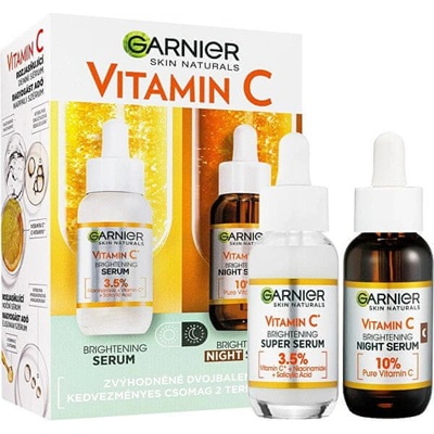 Garnier Skin Naturals Vitamin C Micellar Cleansing Water sada micelárna voda 400 ml + pleťové sérum 30 ml + očný krém 15 ml + pleťové sérum 30 ml