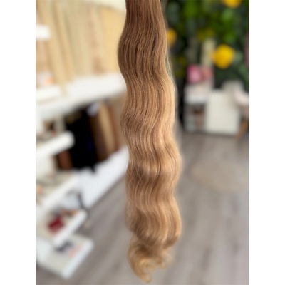 Ombré vlasy Dĺžka: 60 cm, Typ ukončenia: krúžkový i spoj, štruktúra: vlnité