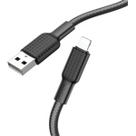 hoco. iPhone 14 Pro / 14 Plus / 14 HOCO X69 кабел за данни USB - Lightning, 100 cm, ЧЕРЕН/БЯЛ X69_USB_LIGHTNING_BW (X69_USB_LIGHTNING_BW)