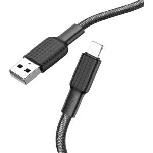 hoco. iPhone 14 Pro / 14 Plus / 14 HOCO X69 кабел за данни USB - Lightning, 100 cm, ЧЕРЕН/БЯЛ X69_USB_LIGHTNING_BW (X69_USB_LIGHTNING_BW)