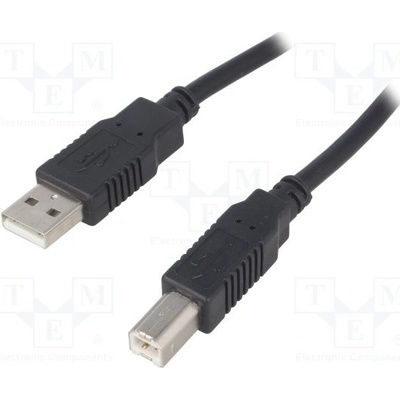 BQ Cable CAB-USBAB/5-BK USB 2.0, USB A vidlice, USB B vidlice, 5m, černý