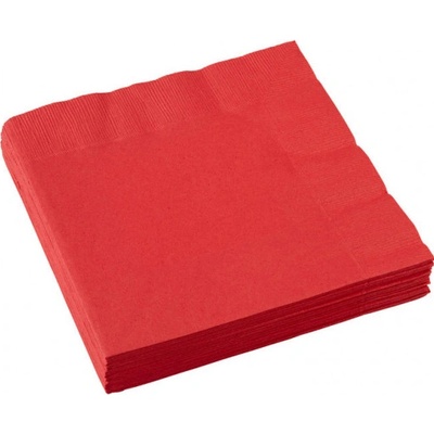Amscan papírové ubrousky červené 20ks 33x33cm – Zboží Dáma